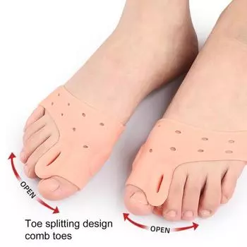 1 пара разделителей пальцев ног для ортопедических мозолей, выравнивающих косточку на ноге, распорок для пальцев ног, выпрямителей, облегчающих боль, вставок для обуви при подошвенном фасциите, мозолях