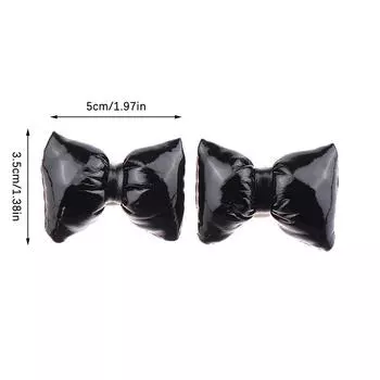 1 пара разноцветных бантов для обуви, подвески для обуви, универсальные винтажные пряжки для обуви, украшения, милый галстук-бабочка серебряный