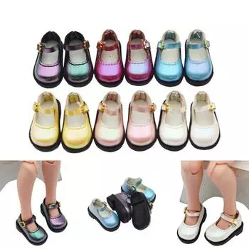 1 пара развлекательных подарков, милая, тонкая работа, 1/6 1/8, тканевая кукла, игрушка, однотонная обувь чёрный