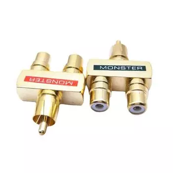 1 пара Rcaxmale штекер к 2Xrca гнездовым разъемам отличные аудио терминалы