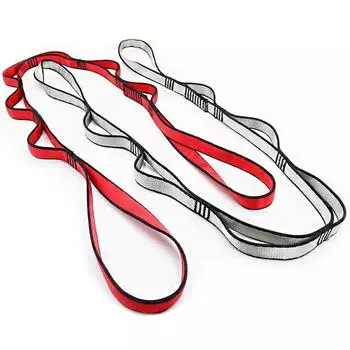 1 пара регулируемых петель для йоги, пилатеса, растяжки, удлинения ремня Daisy, веревки для воздушной йоги, гамака, трапеции, фитнеса красный