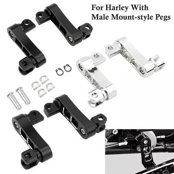 1 пара регулируемых подножек для пассажира мотоцикла, комплект для крепления, подножки для шоссе, крепление для подножек, удлинители для Harley