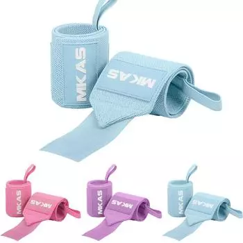 1 пара ремешков спортивный запястный бандаж силовые тренировки фитнес антирастяжение компрессионный эластичный бинт синий