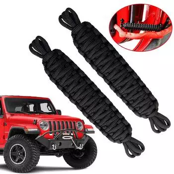 1 пара ремней для ограничения открывания дверей для Jeep Wrangler CJ YJ TJ JK JL 1996-2024, прочность на разрыв 550 фунтов, прочный ограничитель поворота