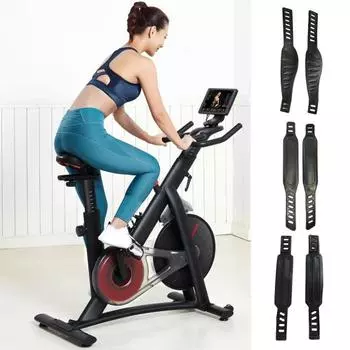 1 пара ремней для педалей велотренажера, ремни для педалей велосипеда, противоскользящие, износостойкие, не защемляются, быстрая и простая установка, стационарные велосипедные фиксирующие ленты A