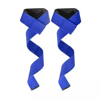 1 пара ремней для запястий для поднятия тяжестей, нейлоновые ремни для подъема тяжестей, прочные регулируемые нескользящие гелевые накладки на рукоятку, оборудование для фитнеса и бодибилдинга Blue