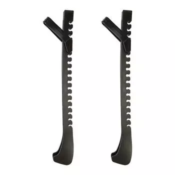 1 пара резиновых протекторов для лезвий коньков с регулируемой пряжкой (черный) чёрный