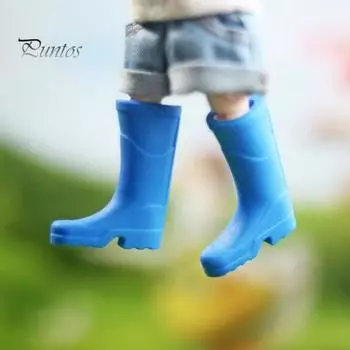 1 пара резиновых сапог, модель кукольного домика, миниатюрные резиновые длинные сапоги от дождя, кукольная обувь для украшения кукольного домика вишня розовый