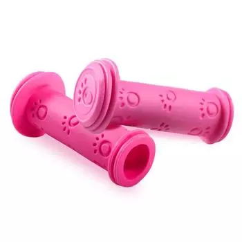 1 пара резиновых велосипедных ручек для руля велосипеда, противоскользящие, водонепроницаемые, для трехколесного велосипеда розовый