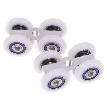 1 пара роликов для раздвижных дверей, 4 колеса, подвесные аксессуары для домашних дверей, фурнитура Onesize