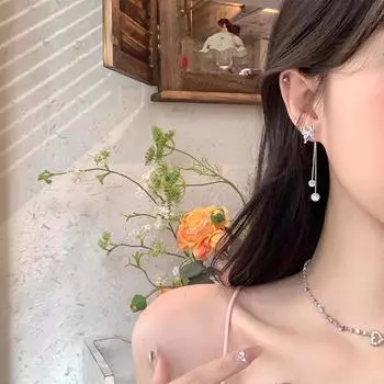 1 пара роскошных сережек-бабочек Advanced Sense с длинными кисточками для женщин и девочек, изысканные серьги-бабочки, ювелирные подарки