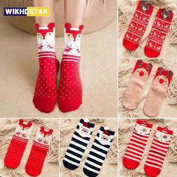 1 пара рождественских носков с героями мультфильмов, украшения для дома, рождественские подарки, рождественские подарки, рождественские подарки, рождественские подарки, рождественские подарки, рождественские подарки, подарки на Новый год Elk