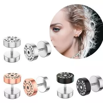1 пара, розовое золото, серебро, 16 г, поддельные беруши, 8 мм, хирургическая сталь, искусственный мошенник, украшения для пирсинга серебряный