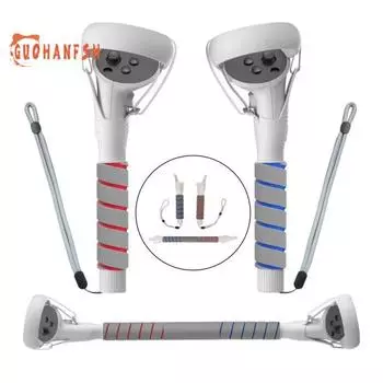 1 пара ручек для игрового контроллера, насадки, стабильная нескользящая конструкция, длинная ручка VR, удлинители, запасные части чёрный