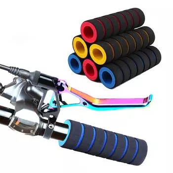 1 пара ручек для руля велосипеда, чехол из губчатой пены, бамбуковое соединение, ручки для горного велосипеда, нескользящие, демпфирующие, детали для гоночного мотоцикла Trek жёлтый