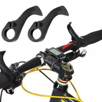 1 пара ручек для велосипеда, эргономичная форма, сверхлегкий угол, регулируемый, простая установка, ручки для горного велосипеда, запасные части чёрный
