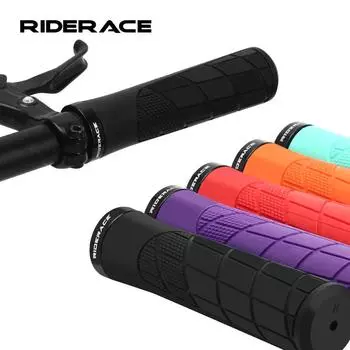 1 пара ручек для велосипеда, эргономичные, противоскользящие, амортизирующие, чехол для руля горного велосипеда, резиновые, мягкие, удобные, с одним замком фиолетовый