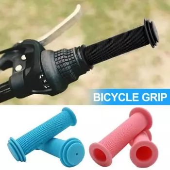 1 пара ручек для велосипеда, эргономичный дизайн, амортизирующие ручки для велосипеда, мягкая нескользящая резина, правая/левая крышка ручки руля чёрный