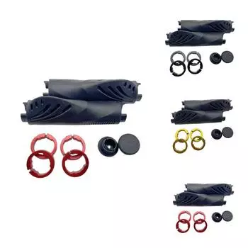 1 пара ручек велосипеда, эргономичный дизайн, нескользящие резиновые ручки Mtb, аксессуары для велосипеда красный