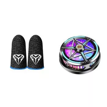 1 пара рукавов для пальцев для PUBG, дышащий, защищенный от пота чехол для пальцев (синий)