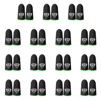 1 пара рукавов для пальцев для PUBG, дышащий, защищенный от пота чехол для пальцев (зеленый)