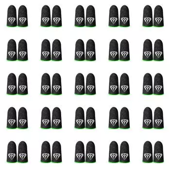 1 пара рукавов для пальцев для PUBG, дышащий, защищенный от пота чехол для пальцев (зеленый)