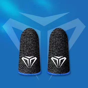 1 пара рукавов для пальцев для PUBG, дышащий, защищенный от пота чехол для пальцев (синий)