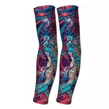 1 пара рукавов для татуировки на руку, дышащие, быстросохнущие, мягкие, высокоэластичные, солнцезащитные рукава для мужчин