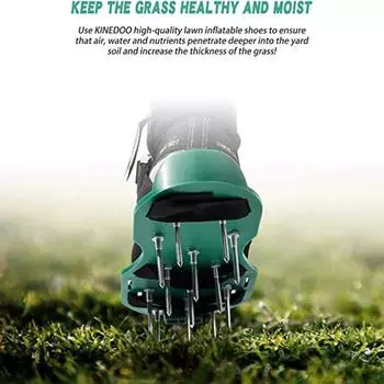 1 пара садовых ботинок для ногтей, инструмент для рыхлой почвы 4,2 см, шипы для травы, обувь для травы, самовыравнивающийся эпоксидный дворовый культиватор для травы, новый газон зелёный