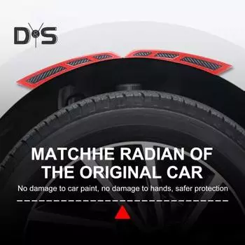 1 пара самоклеящихся колес автомобиля для бровей, защита от столкновений, полезное колесо автомобиля, крыло для бровей, светоотражающая наклейка, полоса жёлтый