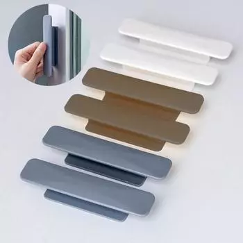 1 пара самоклеящихся ручек для шкафа без перфорации, дверная ручка для шкафа, товары для дома белый