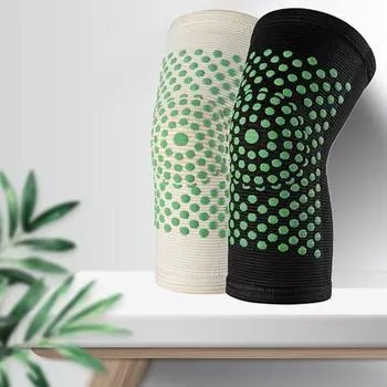 1 пара самонагревающихся наколенников, поддерживающих наколенники, согревающие, облегчающие боль чёрный