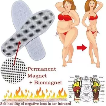 1 пара самонагревающихся стельок для обуви в дальнем инфракрасном диапазоне, массажная стелька для магнитной терапии, хлопковые нанотехнологические массажные стельки против усталости для мужчин и женщин 36 белый