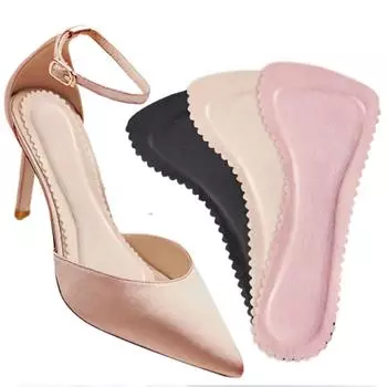 1 пара сандалий стельки женские стельки для обуви на высоком каблуке самоклеящиеся противоскользящие дышащие потные туфли подушечки наклейки мягкие амортизирующие вставки для подошвы EU 35-36 бежевый