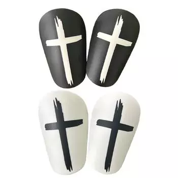 1 пара щитков для голени EVA Cross Soccer Mini Shin Guards Shock Absorbing Tiny Shin Pads Lightweight для детей, молодежи и взрослых black8*5cm