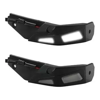 1 пара щитков для рук со светодиодными фонарями для Can Am Ryker 600 900 Sport & Rally Edition, комплект щитков для рук и светодиодный фонарь чёрный