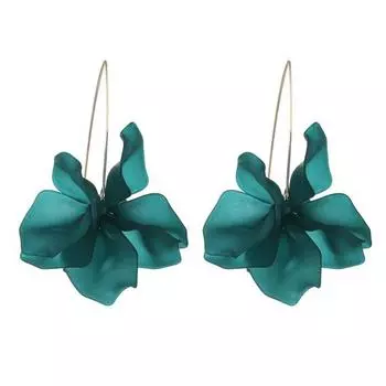 1 пара серьги-подвески в виде лепестков, длинные стильные висячие серьги, женские серьги-крючки для пирсинга, ювелирные изделия в подарок красный