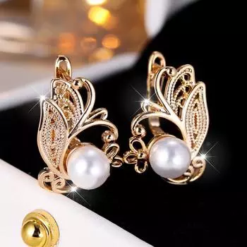 1 пара серебристых сережек-подвесок с бабочками и искусственным жемчугом для женщин, свадебные серьги для невесты, элегантные изящные украшения золотой