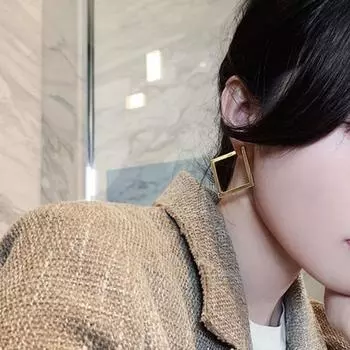 1 пара серег-гвоздиков, преувеличенные нерегулярные женские минималистичные квадратные серьги-капли, ювелирные украшения для золотистый