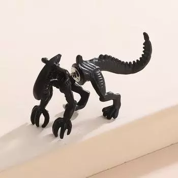 1 пара серег-гвоздиков в готическом темном стиле с имитацией динозавра и кошки, креативные серьги-гвоздики в стиле хип-хоп и рок, модные аксессуары Cat