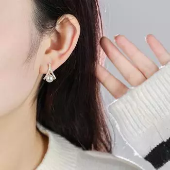 1 пара серег из искусственного жемчуга, сверкающие легкие нераздражающие индивидуальные модные серьги, свадебные украшения, подарки на день рождения белый