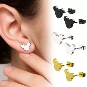 1 пара серег из нержавеющей стали, однотонные серьги на тему животных, подарок любовнику, титановые украшения серебряный