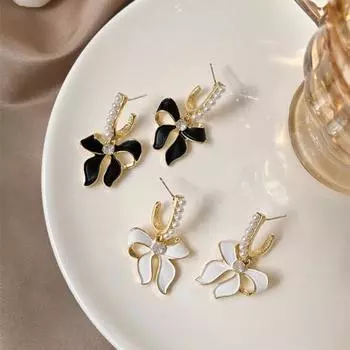 1 пара серег-капель, легкие роскошные нарядные гипоаллергенные элегантные милые серьги-капли в форме бабочки, женские аксессуары белый