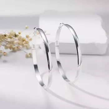 1 пара серег-кольцев, яркие блестящие геометрические дизайны, удобные круглые серьги, ювелирные изделия в подарок 3cm