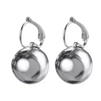 1 пара серег-кольцев, яркие блестящие цветные серьги-капли в форме шара розового золота