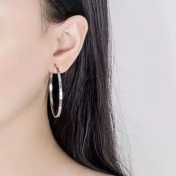 1 пара серег-кольцев, яркие блестящие геометрические дизайны, удобные круглые серьги, ювелирные изделия в подарок 5cm