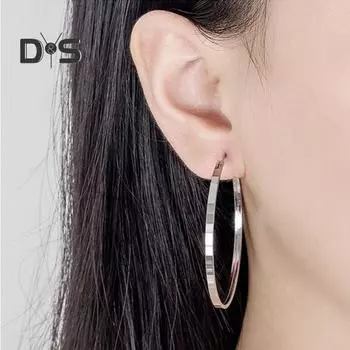 1 пара серег-кольцев, яркие блестящие геометрические дизайны, удобные круглые серьги, ювелирные изделия в подарок 5cm