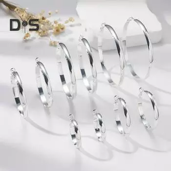 1 пара серег-кольцев, яркие блестящие геометрические дизайны, удобные круглые серьги, ювелирные изделия в подарок 3cm