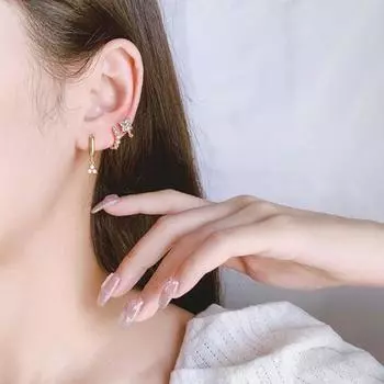 1 пара серег-колец для женщин, серьги из 14-каратного золота, медные серьги, гипоаллергенные серьги-кольца с кубическим цирконием, женские украшения на день рождения, день святого Валентина A