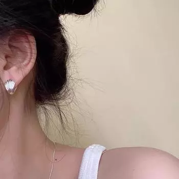 1 пара серег-колец в форме ракушки Advanced Sense, аксессуары, подарки 1Pair